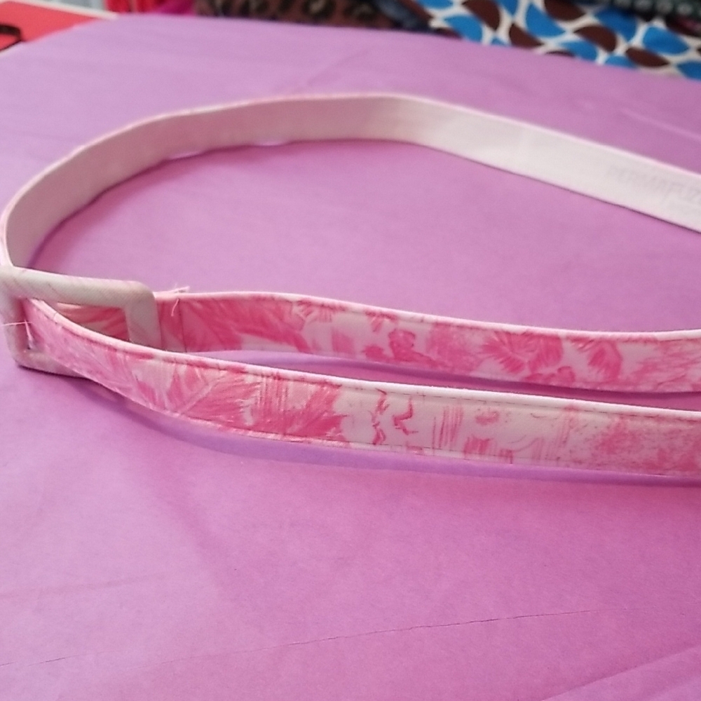 Vintage Pink White Belt